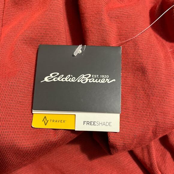 Eddie Bauer Travex Mens Size Large Orange Short Sleeve Cotton Blend Polo Shirt - Picture 14 of 14